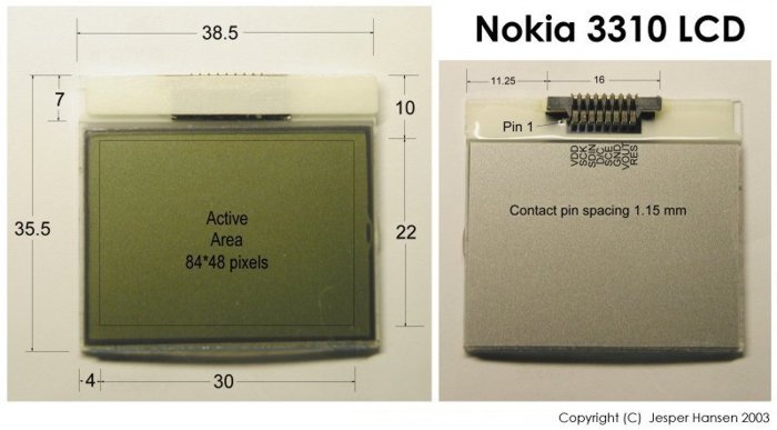 Descripción LCD Nokia 3310