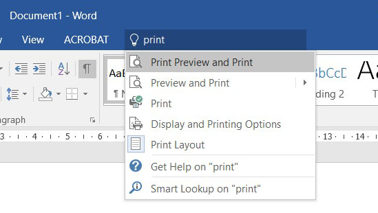 Printing on Office 2016